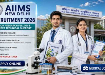 AIIMS New Delhi Recruitment 2026 notification for 4 Project posts including Senior Research Fellow and Project Technical Support positions.