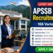 APSSB CHSLE Recruitment 2026 notification for 166 various government posts in Arunachal Pradesh with online application details.