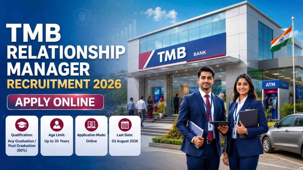 Tamilnad Mercantile Bank Relationship Manager Recruitment 2026 notification for Manager and Assistant Manager positions with online application.
