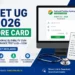 NEET UG 2026 Score Card download page showing NTA result login for Application Number, Password, and Security Pin.