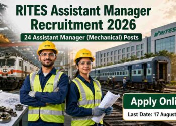 RITES Assistant Manager Recruitment 2026 notification for 24 Mechanical Assistant Manager posts with online application details.
