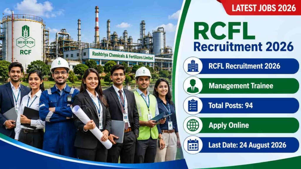 RCFL Management Trainee Recruitment 2026 official notification inviting online applications for 94 vacancies across multiple disciplines.