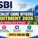 SBI Specialist Cadre Officers Recruitment 2026 Apply Online